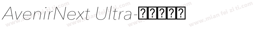 AvenirNext Ultra字体转换